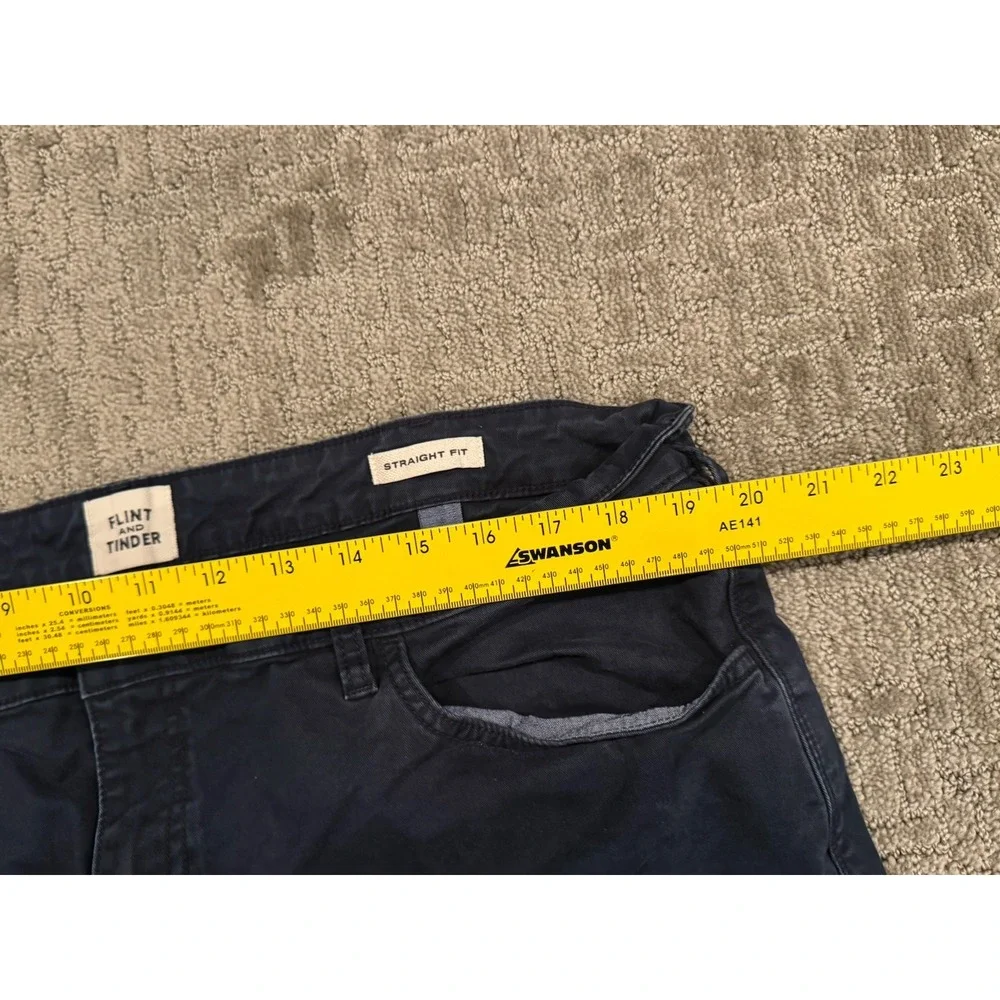 Flint And Tinder  Mens 40X34 Straight Navy Pants (T1)